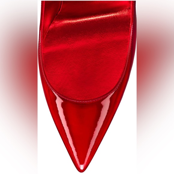 CHRISTIAN LOUBOUTIN Kate 100 iridescent psychic patent leather pumps 37 Red - Picture 6 of 17